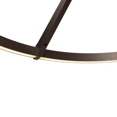 Lucide APPLAUSE - Pendant light - Ø 80 cm - LED Dim. - CCT - 1x50W 2700K/4000K - Hand Wave Sensor - Grey iron - Premium